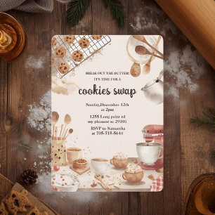 Invitation « Échange de biscuits de Noël neutres »