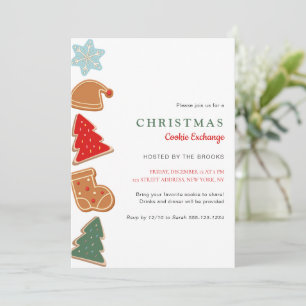 Invitation Échange de biscuits de Noël pour enfants colorés e