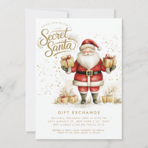 Invitation Échange de cadeaux de Noël Secret Santa