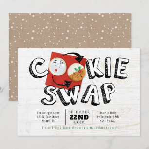 Invitation Échange de cookies Fête de Noël