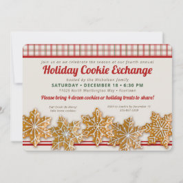 Invitation Échange de cookies | Fête de pâtisserie de vacance