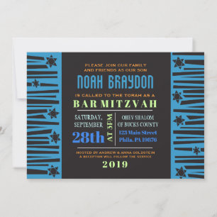 Invitation ÉCHELLE à l'invitation du Bat mitzvah du bar STARS