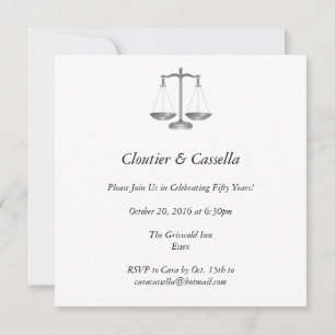 Invitation Échelles Customisées de justice