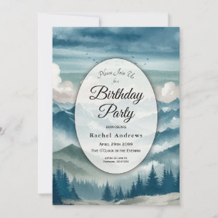 Invitation Échos à travers la fête d'anniversaire des pins br