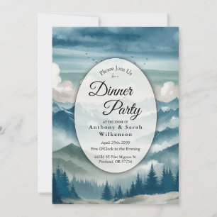 Invitation Échos à travers la soirée de dîner à la maison dan