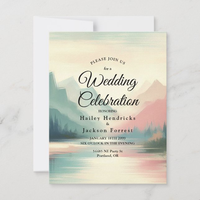 Invitation Echos doux des montagnes (Devant)