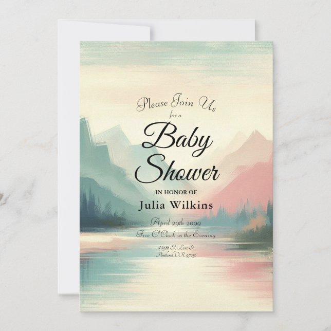 Invitation Echos doux des montagnes (Devant)