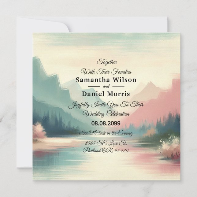 Invitation Echos doux des montagnes (Devant)