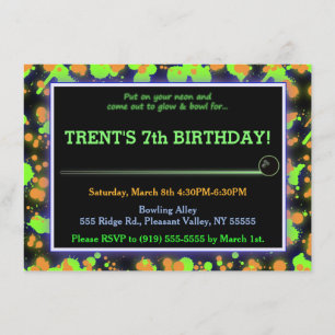 Invitation Éclaboussure de cuvette de lueur