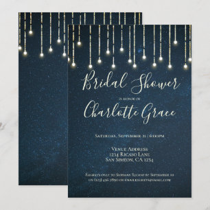 Invitation Éclairage À Chaîne Sur La Fête des mariées Ciel St