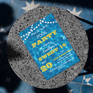 Invitation Éclairage de la piscine Citrus Toutes les occasion