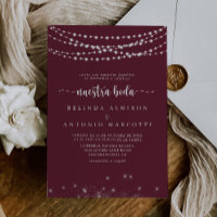 Éclairages à cordes Bourgogne Nuestra Boda Mariage