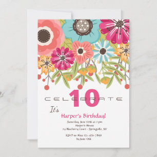 Invitation Éclatement avec l'invitation de couleur