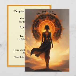 Invitation Éclipse solaire Affichage Partie entièrement perso