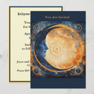 Invitation Éclipse solaire Affichage Partie entièrement perso