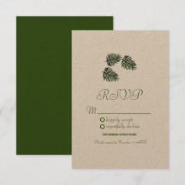 Invitation Eco Aquarelle Botanique Tropicale Palm Feuilles RS