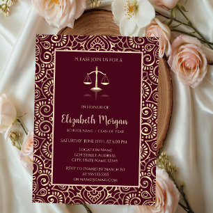 Invitation École de droit Mandala Or Bourgogne Remise des dip