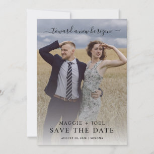 Invitation Économie de photo moderne pour la date de save the