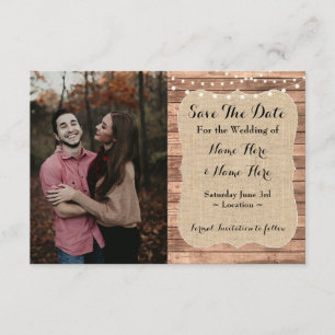 Invitation Économies de photo de mariage le fiançailles en