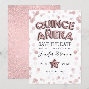 Invitation Économies de Quinceañera les parties scintillantes