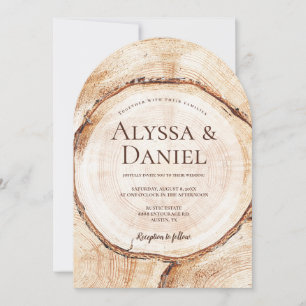 Invitation Écorce en bois unique écorce Mariage rustique pers