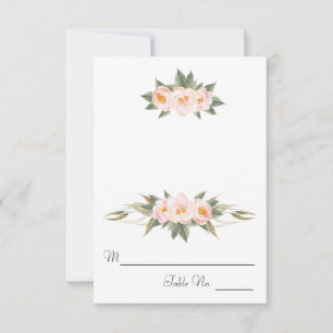 Invitation Écort fleuri rose pies