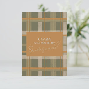 Invitation écossais Celtic Tartan Motif Mariage Bridesmade