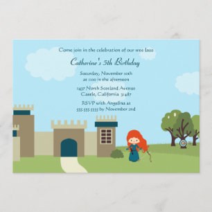 Invitation écossais mignon de fête d'anniversaire