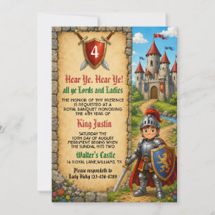 Invitation Écoutez, Ô Annonce Royale de Naissance de la Renai