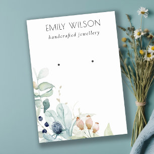 Invitation Écran d'oreille Pastel Blue Green Foliage Bunch