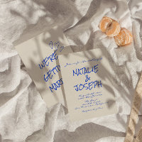 Écrit à la main Colorful Retro Funky Mariage uniqu