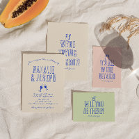 Ecrit à la main dessin coloré Retro Vintage mariag