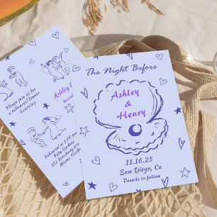 Invitation Écrit À La Main La Nuit Avant Le Dîner De La Répét