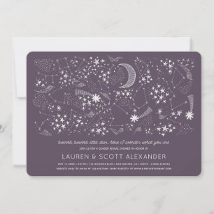 Invitation Ecrit dans les étoiles Baby shower de révélation d