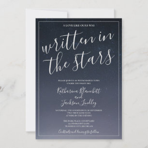 Invitation Écrit dans les étoiles Mariage ultra épais