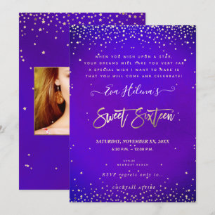 Invitation Écrit dans les Stars Sweet 16, Ultra Violet