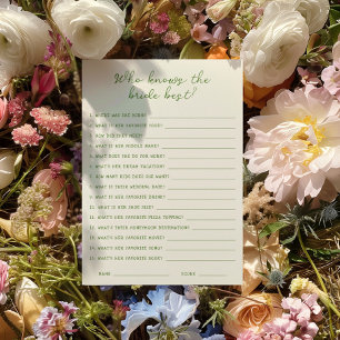 Invitation Écrite à la main Green Qui connaît la mariée meill