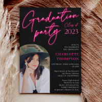 Ecriture de signe rose Neon fun graduation photo a