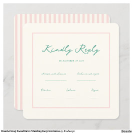 Invitation Écriture Manuelle Pastel Retro Mariage Rsvp Invita