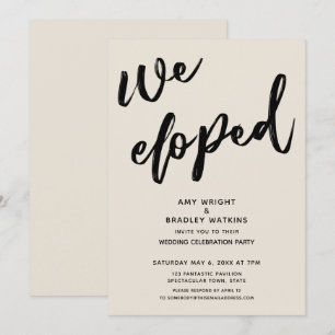 Invitation Écriture manuscrite Nous sommes partis en voyage d