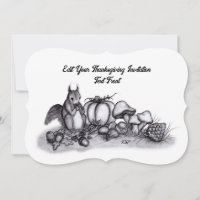 Écureuil en automne, Joyeux Thanksgiving!