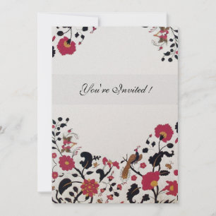 Invitation EDEN, Rouge, Champagne noir et blanc Metallic