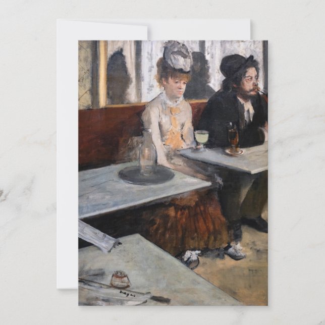 Invitation Edgar Degas - Dans un café / L'Absinthe (Devant)