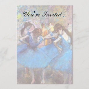 Invitation Edgar Degas - Danseurs En Bleu - Amoureux De Danse