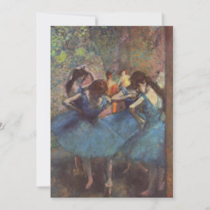 Invitation Edgar Degas - Danseuses bleues