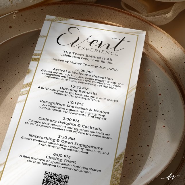 Invitation Editable Recognition Event Program (Elegant program design presented to reflect a refined recognition experience.)