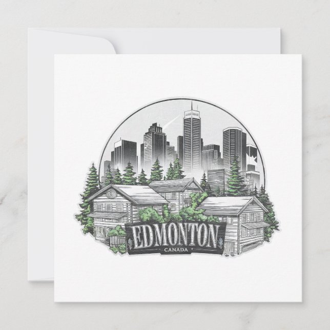 Invitation Edmonton City Canada (Devant)