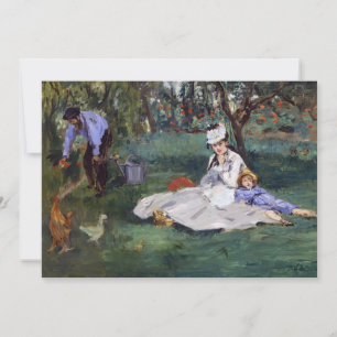 Invitation Edouard Manet - La famille Monet dans leur jardin