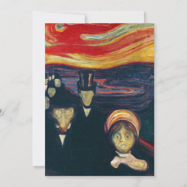 Invitation Edvard Munch - Anxiété (Devant)