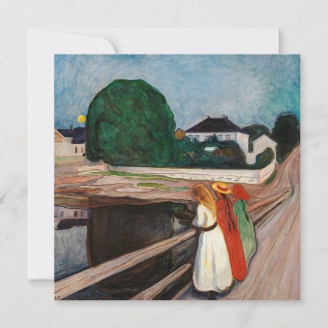 Invitation Edvard Munch - Les filles sur le pont (Devant)